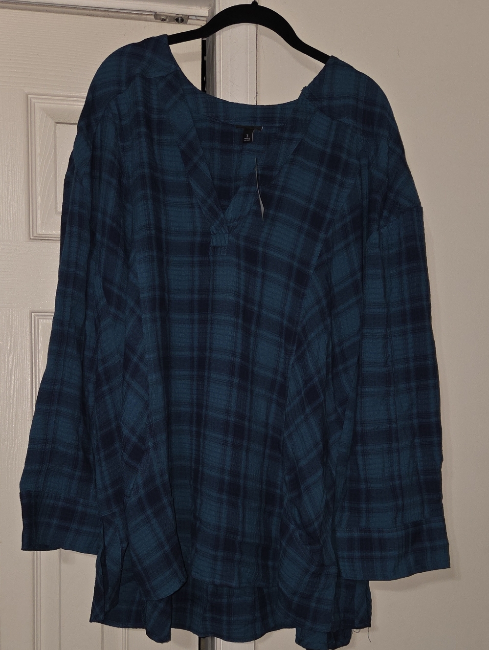 torrid Blue Plaid Tunic Top